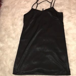 Black spaghetti strap dress